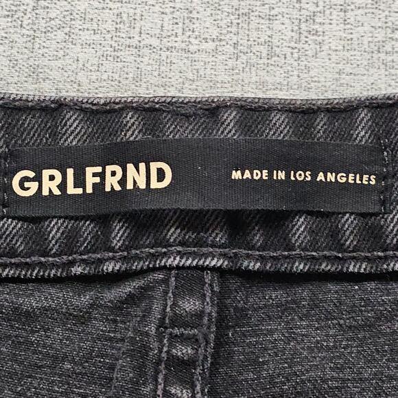 GRLFRND Jeans Womens Size 27 Black Karolina Cropped Contrast Legs Rocker Grunge - Picture 10 of 16